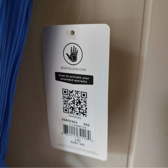 Body Glove Women's Blue V-Neck Belted One Piece Swimsuit Large NWT - Picture 5 of 10